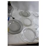 Set of 15 Assorted Glass Plates