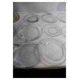 Set of 15 Assorted Glass Plates