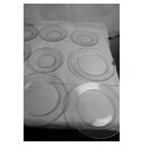 Set of 15 Assorted Glass Plates
