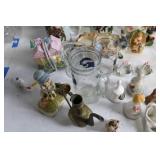 Collection of Vintage Ceramics, Glassware, Figurines, and Mugs