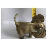 Collection of 30 Assorted Elephant Figurines and Vintage Brass Trinkets