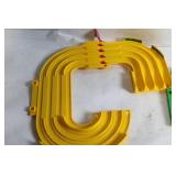 Vintage Race Track Set with Toy Figures and Cars