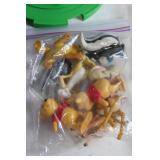 Vintage Race Track Set with Toy Figures and Cars