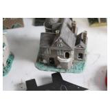 Collection of 19 Miniature Decorative Houses and Holiday Figures