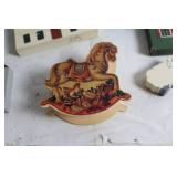 Collection of 19 Miniature Decorative Houses and Holiday Figures