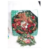 Festive Holiday Wreath and Floral Garland Set