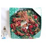 Festive Holiday Wreath and Floral Garland Set