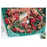 Festive Holiday Wreath and Floral Garland Set