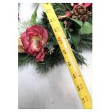 Festive Holiday Wreath and Floral Garland Set