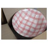 16-Piece Red and White Dinnerware Set