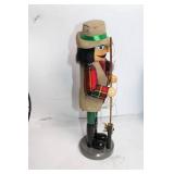 Fisherman Nutcracker Figurine with Plaid Outfit