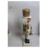 2017 Glitter Gold and White Nutcracker with Horn