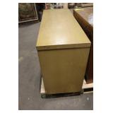 Vintage Wooden 6-Drawer Dresser with Brass Handles