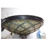 Large Decorative Metal Bowl with Stand