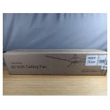 Brand New ABZ Ceiling Fan 60" No Light Black 3 Blade With Remote Control $234.99 Retail
