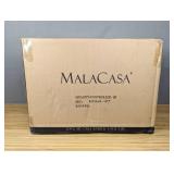 Brand New Malacasa Plates and Bowls Sets 18pcs Modern Porcelain Dinnerware Set White With Black Rings $95.99 Retail