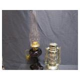 Amethyst Electrified Kerosene Lamp