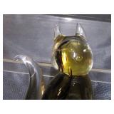 Solid Glass Cat Paperweight