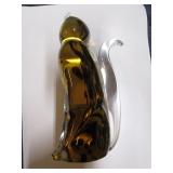 Solid Glass Cat Paperweight