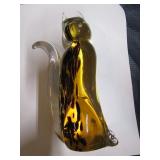 Solid Glass Cat Paperweight