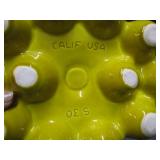 Calif Pottery Egg Plate, Beaded Chickens