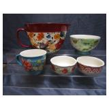 P. Woman Batter Bowl, Mug, Small Bowls