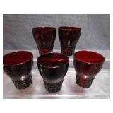 Ruby Pitcher & Glasses