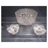 Mikasa Candle Holder, Lead Glass Bowl