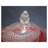 Vintage Ruby Butter & Biscuit Jar