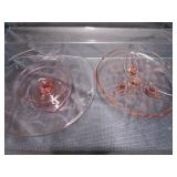 Pink Depr. Cake Stand & Tri-Footed