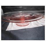 Pink Depr. Cake Stand & Tri-Footed