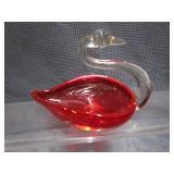 Swan & Art Glass Pieces