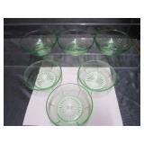 Green Vaseline Sauce Dishes