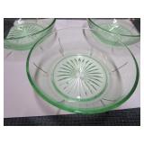 Green Vaseline Sauce Dishes