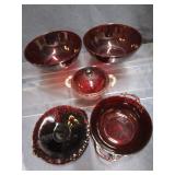 Royal Ruby Bowls, Platter, Candy