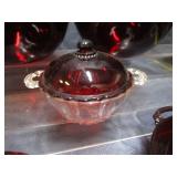 Royal Ruby Bowls, Platter, Candy