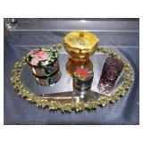 Mirrored Tray, Dresser Pieces