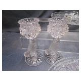 Sandwich Glass, Candle Holders