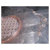 Pink Depr. Cake, Tray, Divided Dish