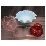 Vintage Bowl, Hobnail Vase, Lamp Shade