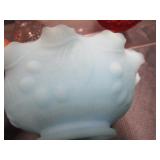 Vintage Bowl, Hobnail Vase, Lamp Shade