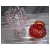 Vintage Bowl, Hobnail Vase, Lamp Shade