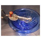 Cobalt Bowl, Salt/Pepper, Daisy Whirly