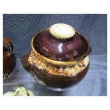 Bean Crock, Oil Lamp, Piggy Planter