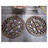 Cast Teapot, Trivets, Bell