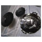 Black Amethyst Plates, Tray