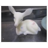 Fenton Vase & Deer, Akro Agate Pitcher