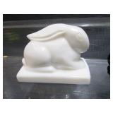 Black Glass Cat & Heisey Rabbit