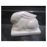 Black Glass Cat & Heisey Rabbit