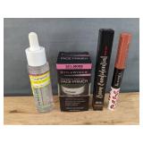 Lot of 5 Brand New Makeup Items: Eyeshadow, Tanologist Self-Tan Drops, StyleWurks Face Primer, Rimmel London Provocalips, Ardell Brow Confidential *N